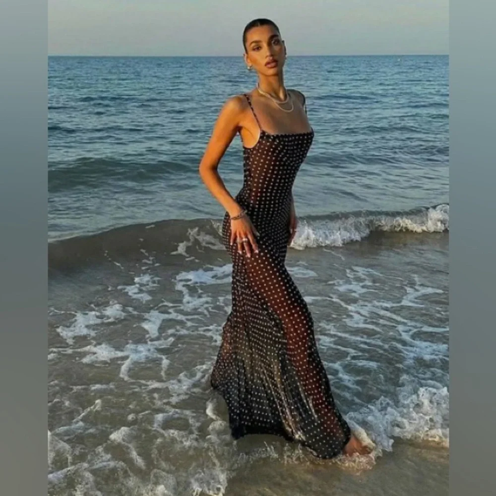 Rat & Boa | GISELE POLKA DOT SILK MAXI DRESS XS - Picture 4 of 16